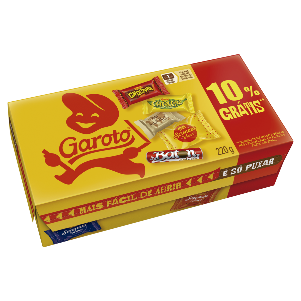 Bombom Garoto Sortido 10% Grátis 220g