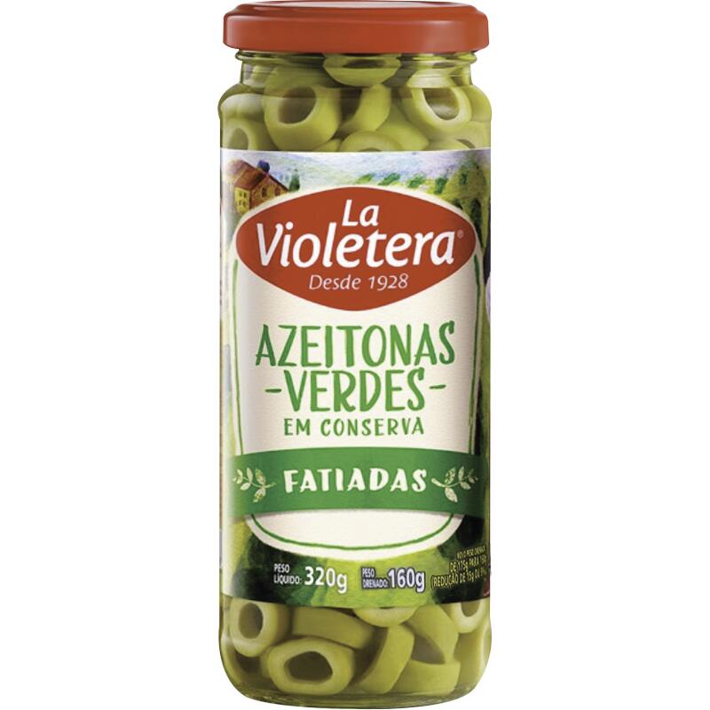Azeitonas Verdes La Violetera Fatiada 160g