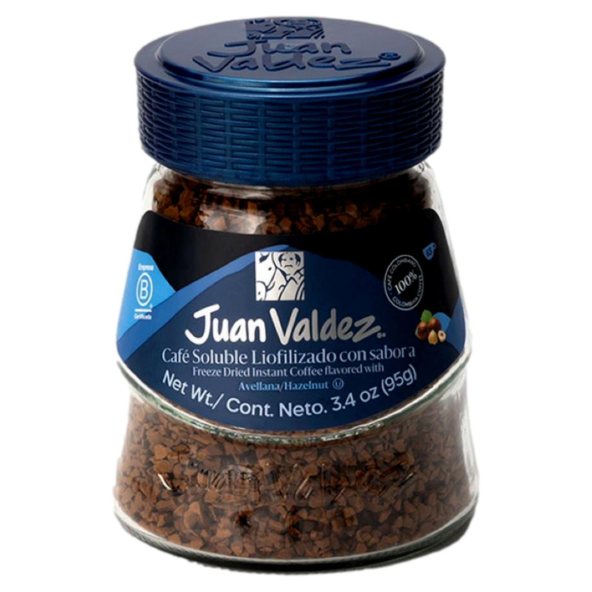 Café JUAN VALDEZ Avellana Solúvel 95g