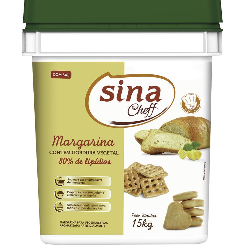 Margarina Sina Cheff Com Sal 80% Lipídios 15kg