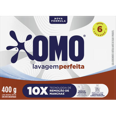 Lava Roupas em Pó Omo Lavagem Perfeita 400g