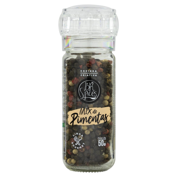 Mix de Pimenta em Grãos com Moedor BR Spices Gourmet 50g