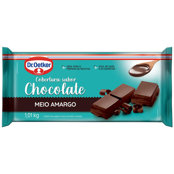 Cobertura de Chocolate Dr. Oetker 1,01Kg - Meio Amargo