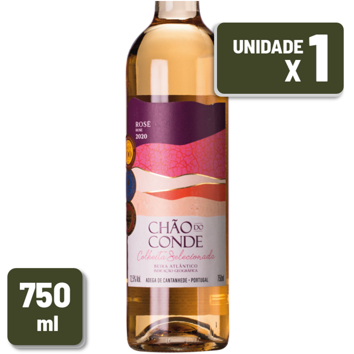 Vinho Chão do Conde Colheita Rosé Garrafa Vidro 750ml