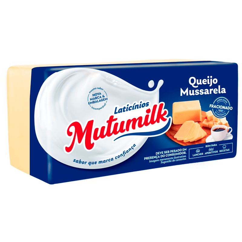 Queijo Mussarela Mutumilk F1 Preço por quilo na peça