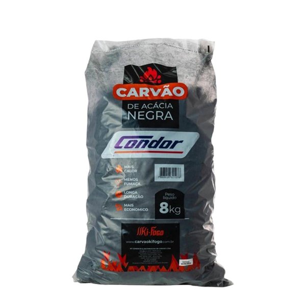 Carvão Vegetal Condor 8Kg - Acácia Negra