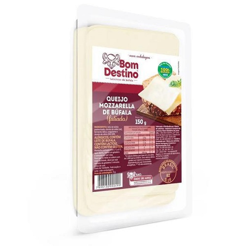 Queijo Mozzarela de Búfala BOM DESTINO Fatiado 150g