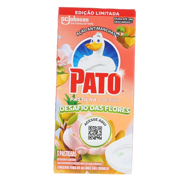 Desodorizador Pato Pastilha Adesiva Desafio das Flores - Com 3 Unidades