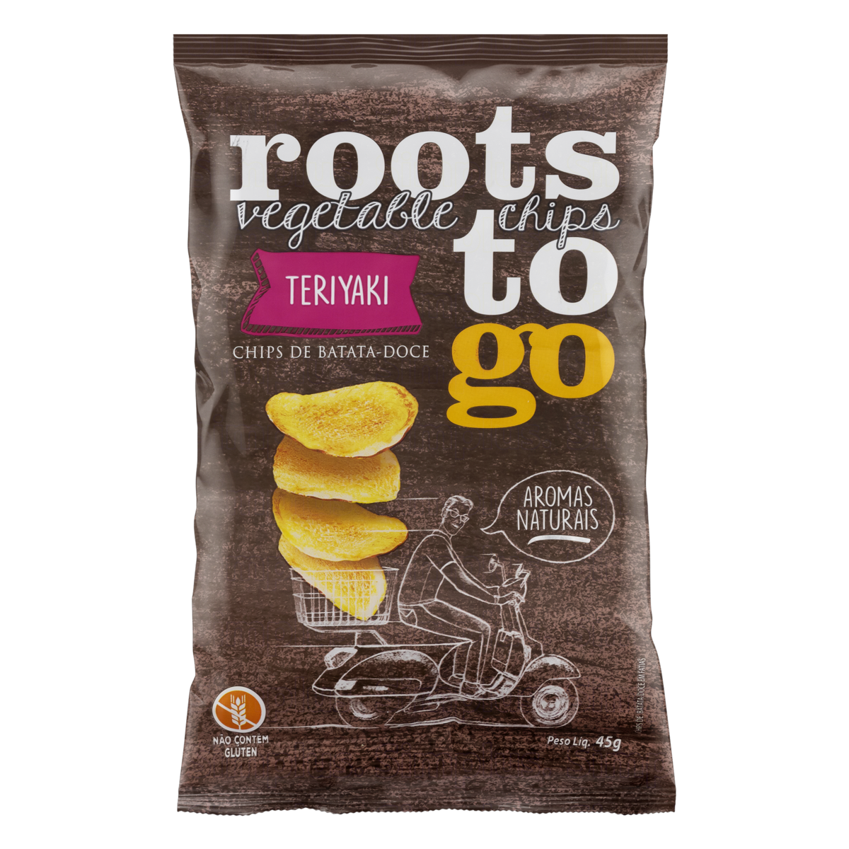 Chips de Batata-Doce Teriyaki Roots To Go Pacote 45g