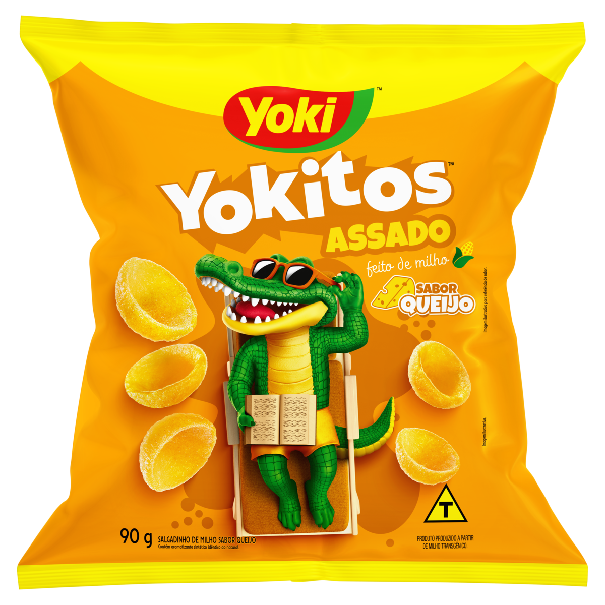 Salgadinho de Milho Conchinha Queijo Yoki Yokitos Pacote 90g
