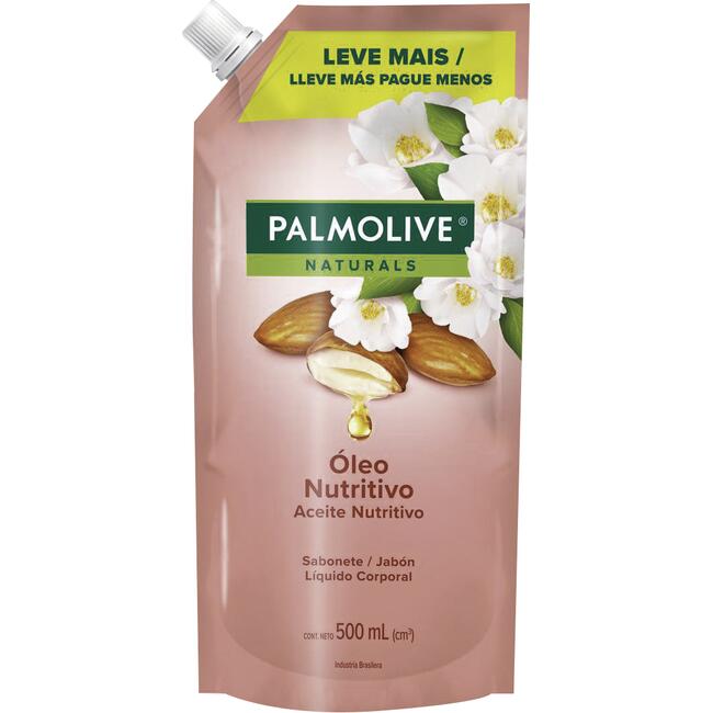 Palmolive Naturals Camélia e Óleo de Amêndoas Sabonete Líquido 500ml Refil