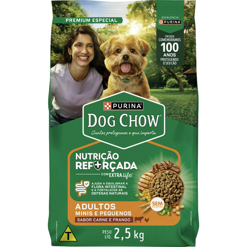 Alimento para Cães Adultos Dog Chow Raças Pequenas 2,5kg
