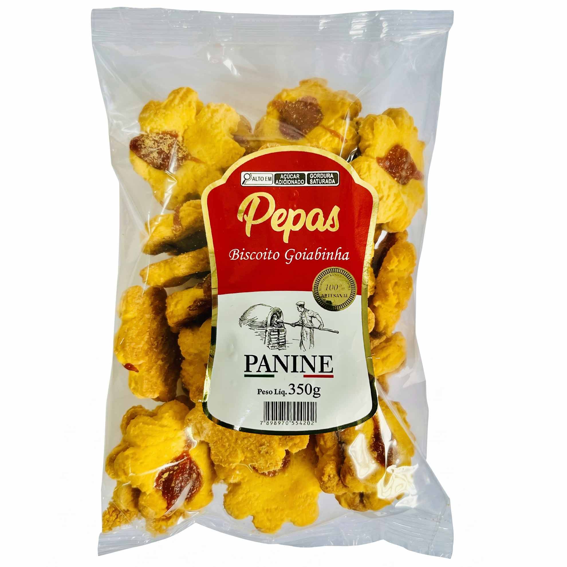 Biscoito Doce Goiabinha Pepas Panine 350g