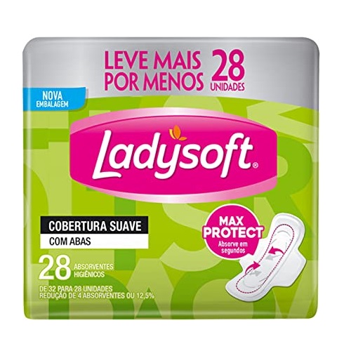 Absorvente Ladysoft Suave com Abas 28 un