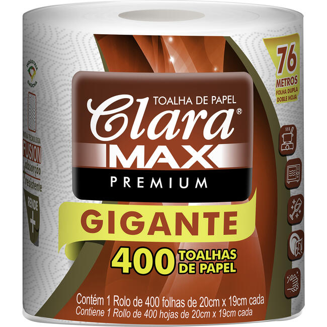 Toalha de Papel Clara Premium 400 folhas 1 rolo