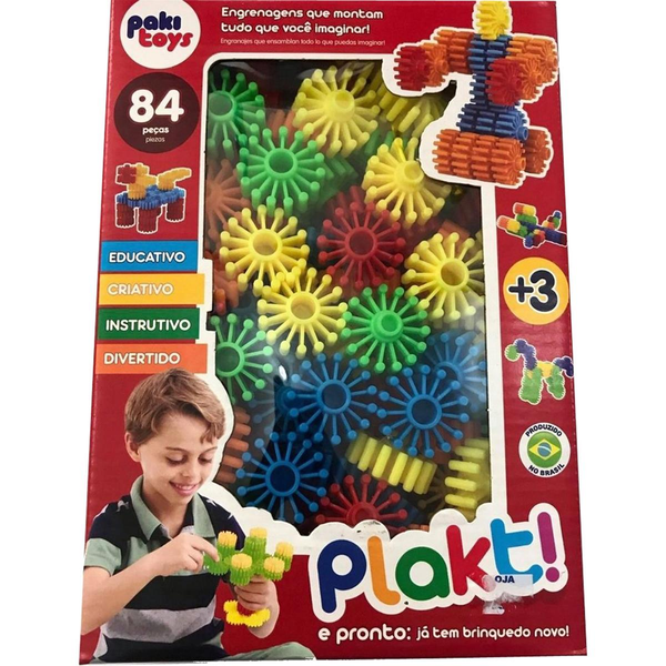 Blocos Pakitoys Com 84 Peças - Ref. 1242-1020