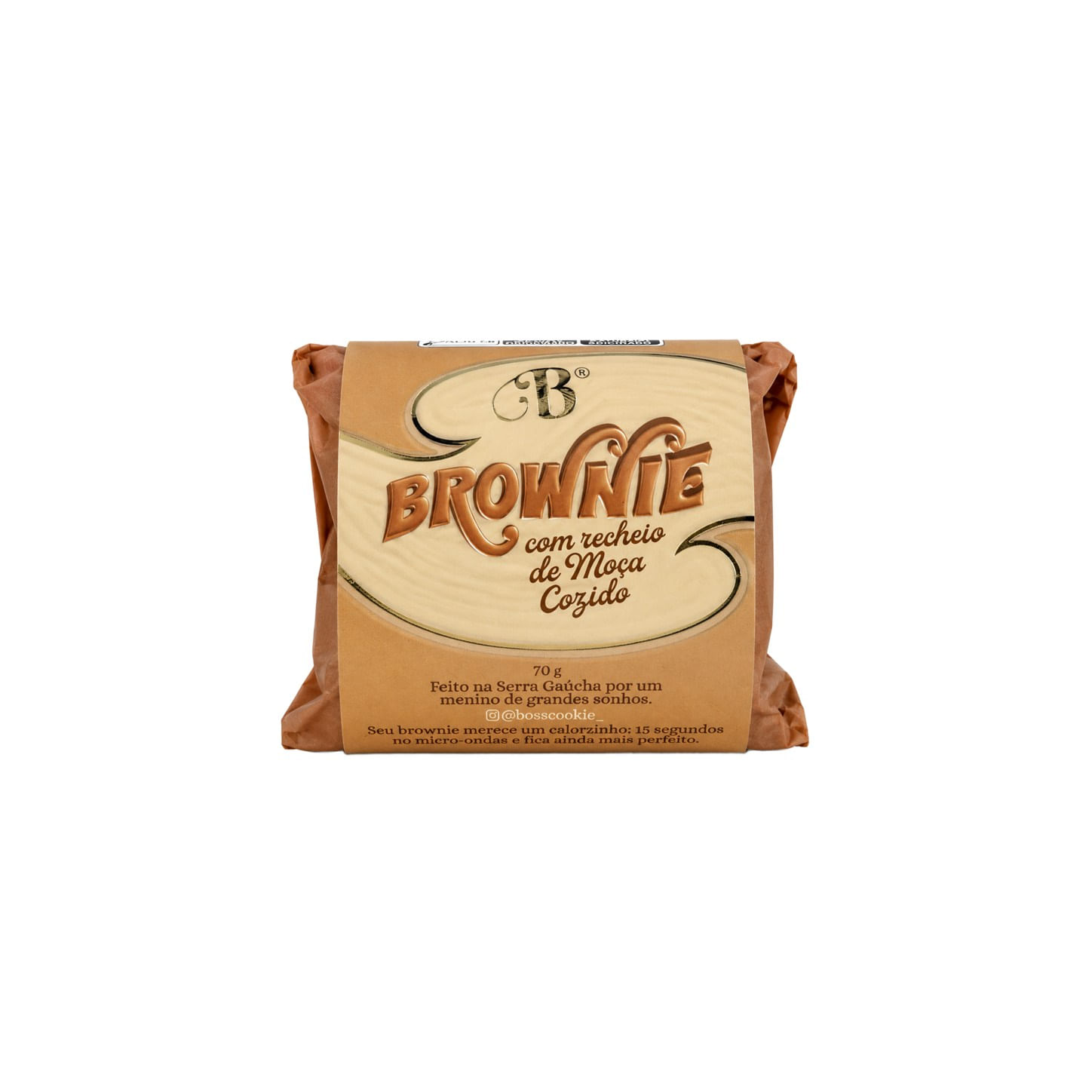Brownie de Moça Cozido Boss Cookie 70g