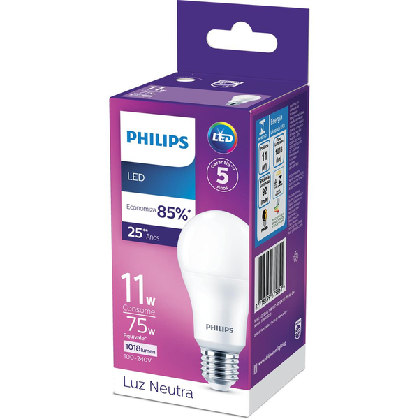 Lâmpada Philips LED - 11W - 6500K - Branca