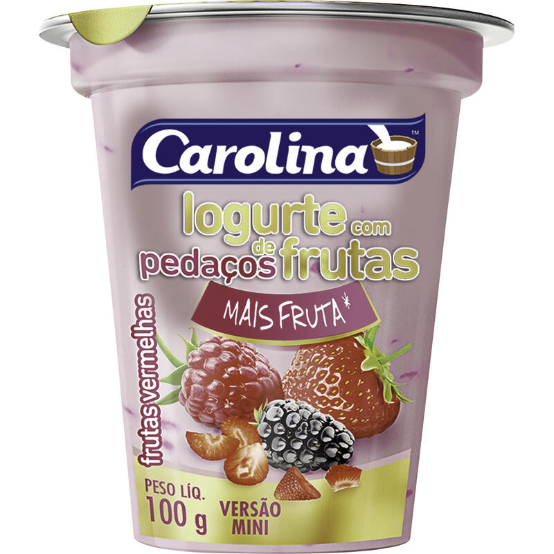Iogurte com Pedaços Carolina Frutas Ver 100g