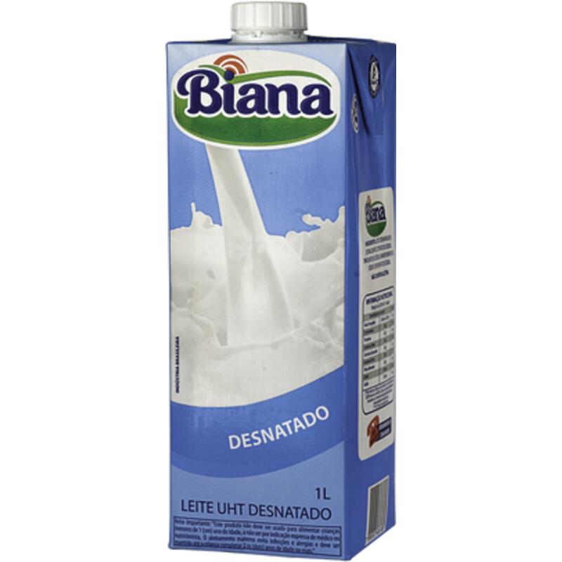 Leite Longa Vida Biana Desnatado 1L