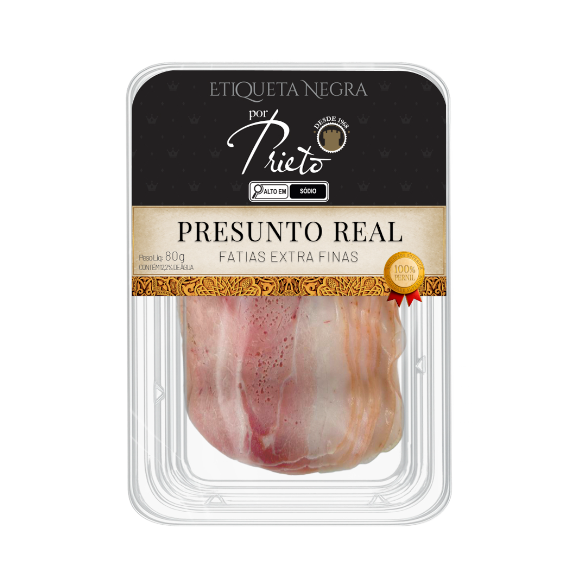 Presunto Real Fatiado Prieto 80g