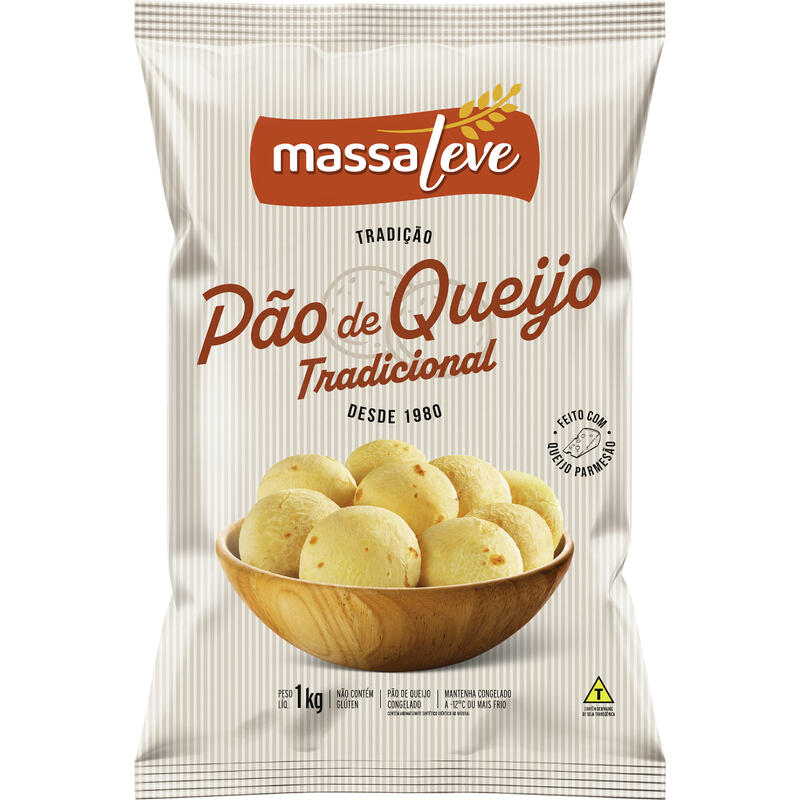 Pão de Queijo Massa Leve Tradicional 1kg