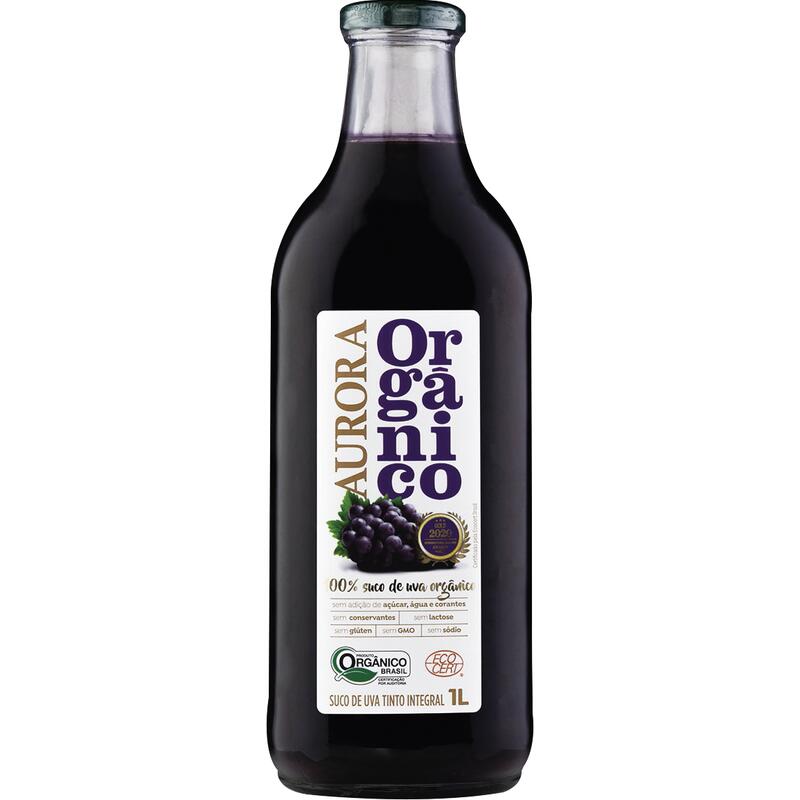 Suco AURORA Orgânico Uva Integral 1l