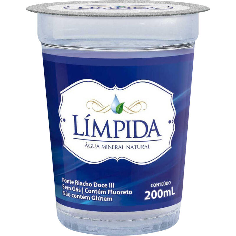 Água Mineral Límpida Sem Gás 200ml
