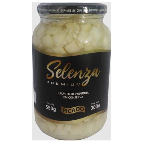 Palmito De Pupunha Selenza Premium Picado Em Conserva 300g