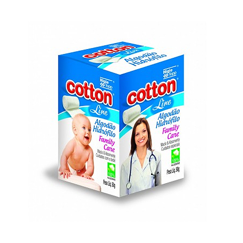 Algodão Cotton Line Hidrofilo 50g Family Care
