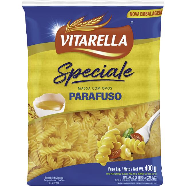 Macarrão de Sêmola com Ovos Vitarella Parafuso 400g