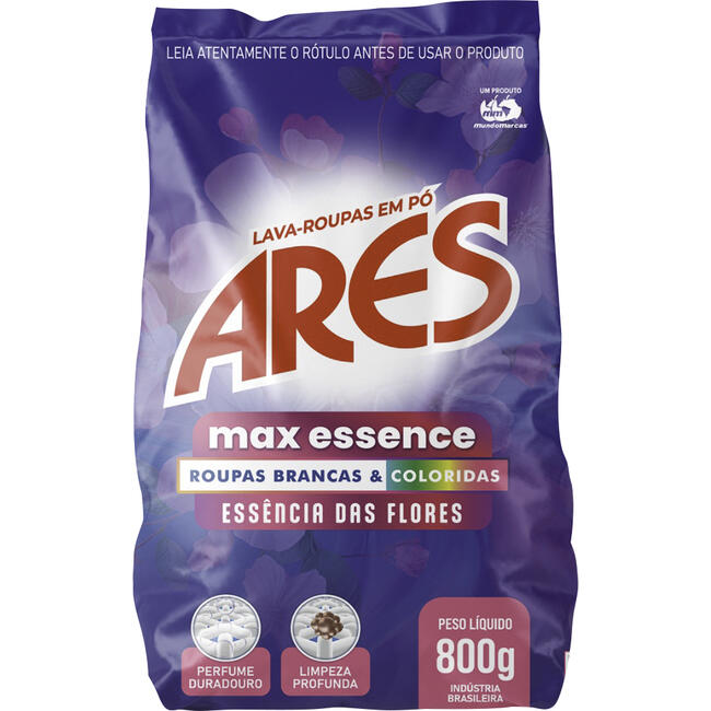 Lava Roupas em Pó Ares Max Essence 800g