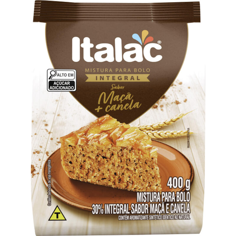 Mistura para Bolo Italac Integral Maçã com Canela 400g