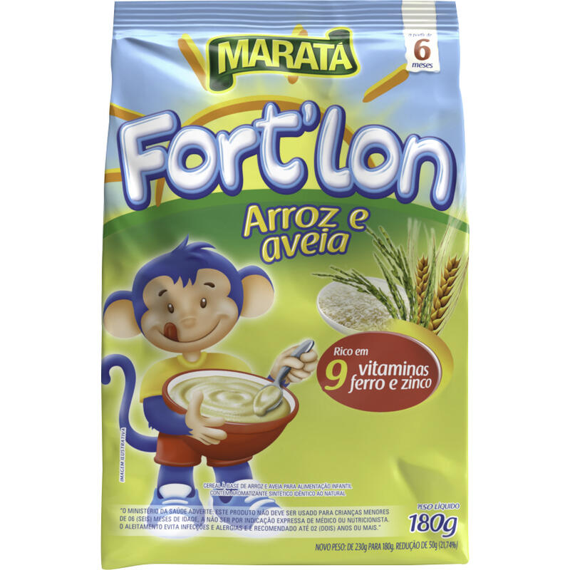 Mingau Maratá Fort'lon Arroz e Aveia 180g