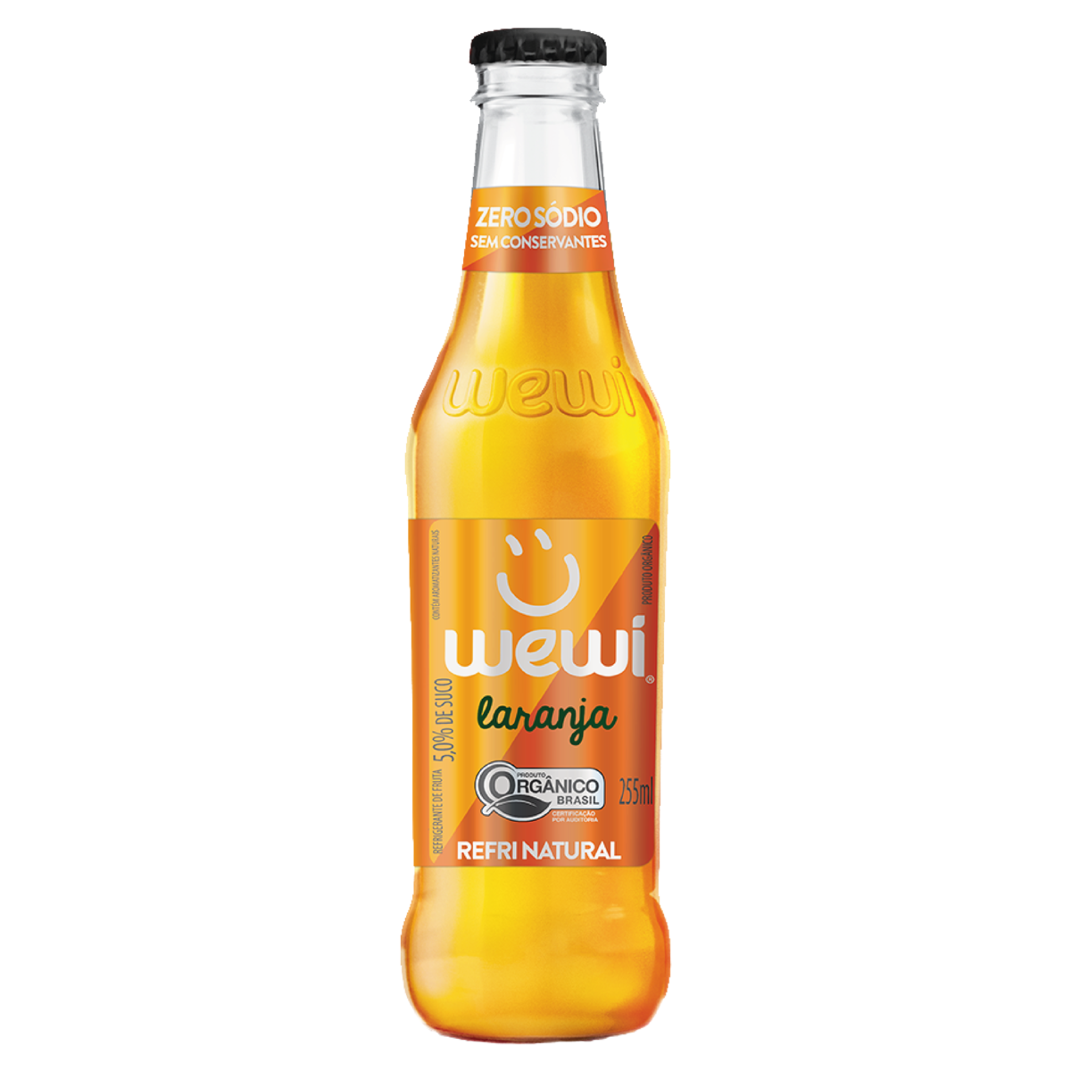 Refrigerante Orgânico WEWI Laranja Garrafa 255ml
