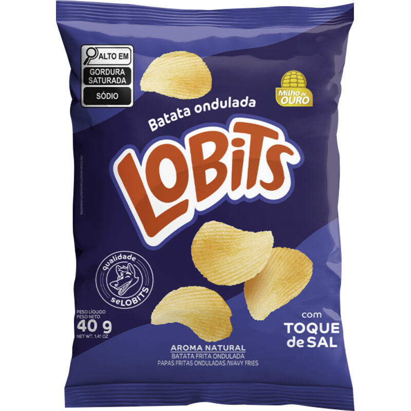 Salgadinho Batata Ondulada Lobits Natural 40g