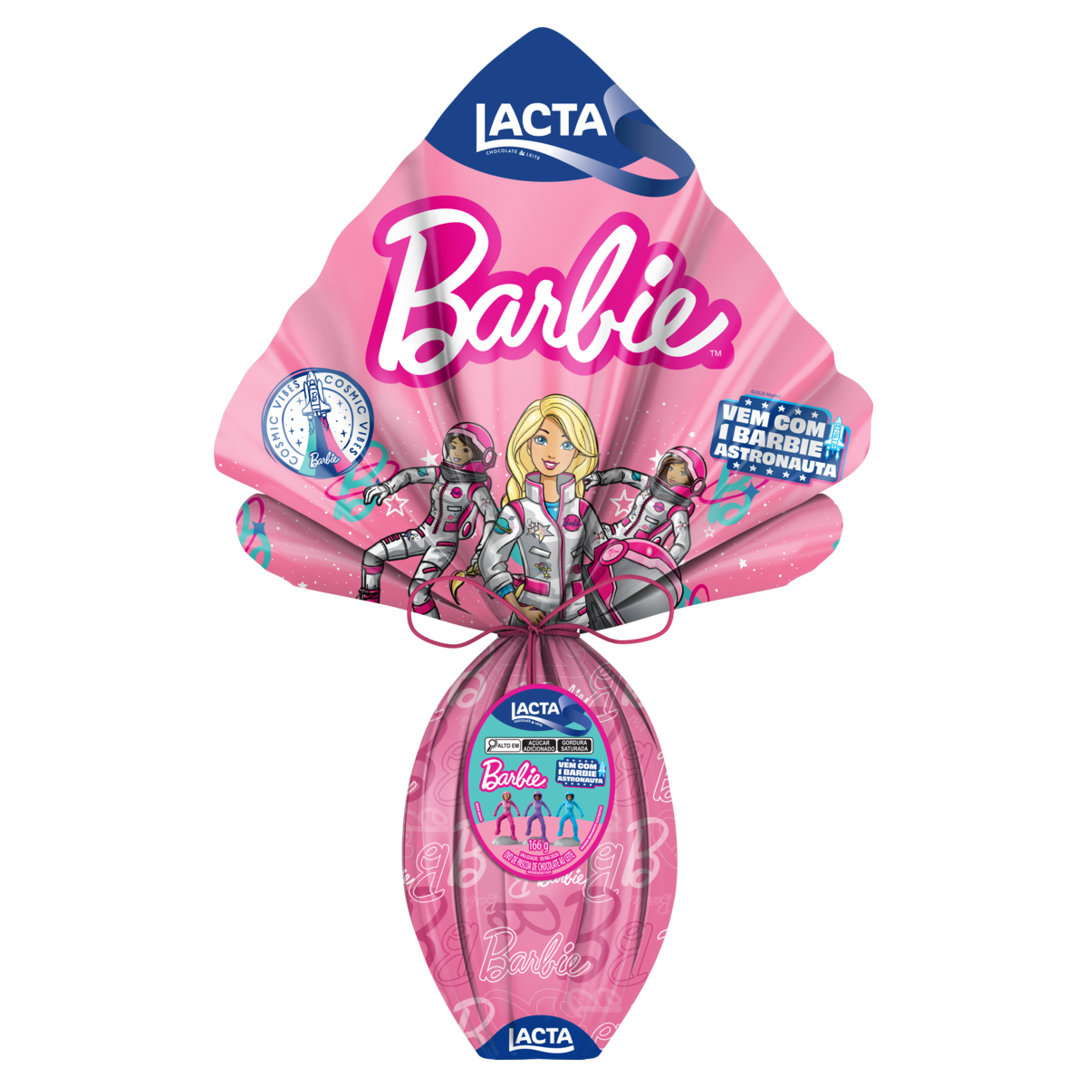 Ovo de Páscoa ao Leite Barbie Lacta 166g Vem com 1 Barbie Astronauta