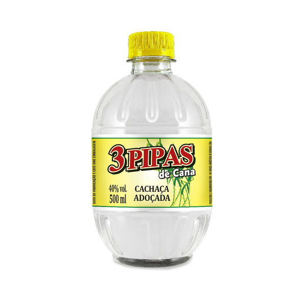 Aguardente 3 Pipas 500ml - Pet