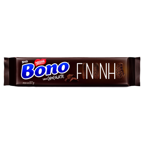 Biscoito Recheado Nestlé 57g - Bono - Fininho - Chocolate