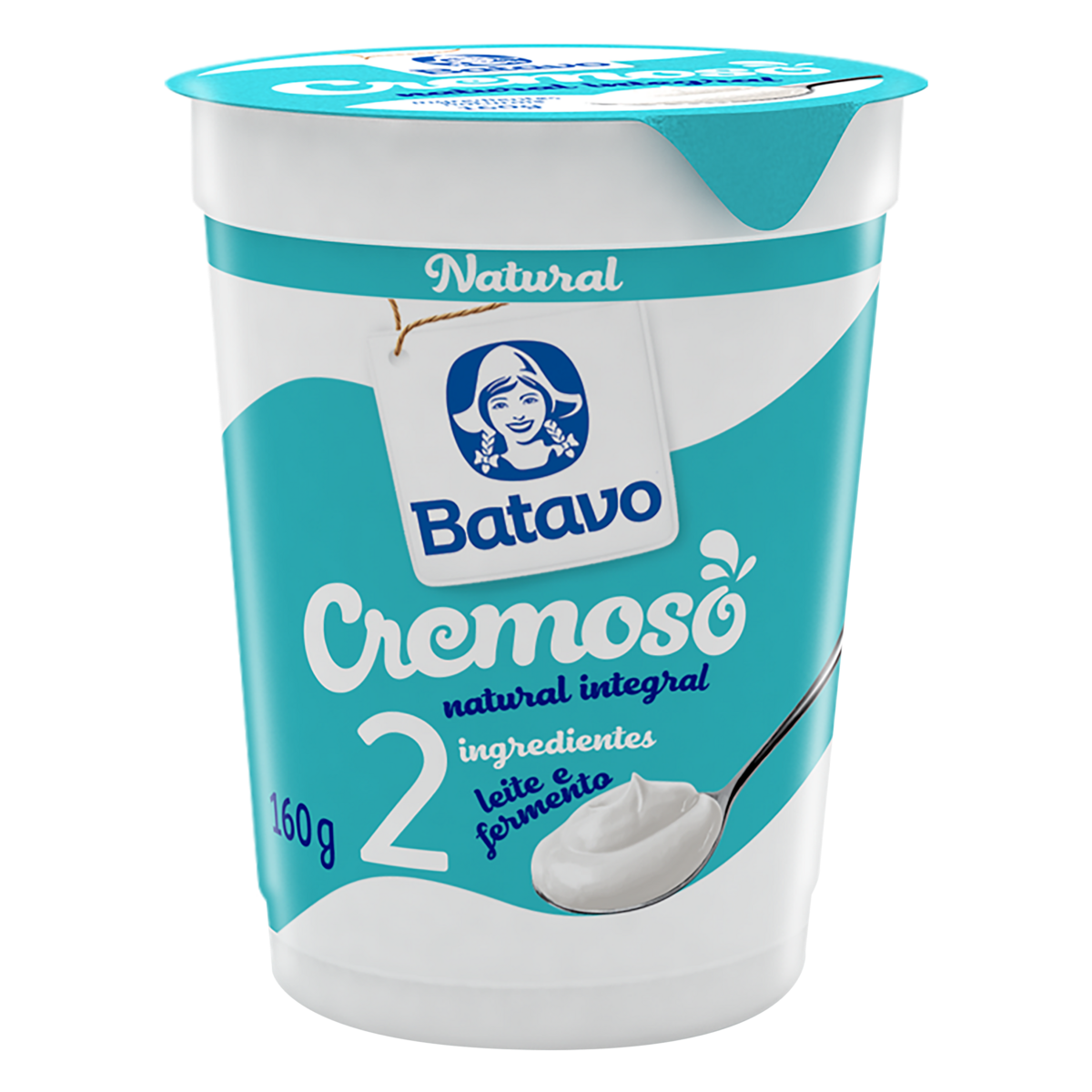 Iogurte Batavo Cremoso Natural Integral 160g