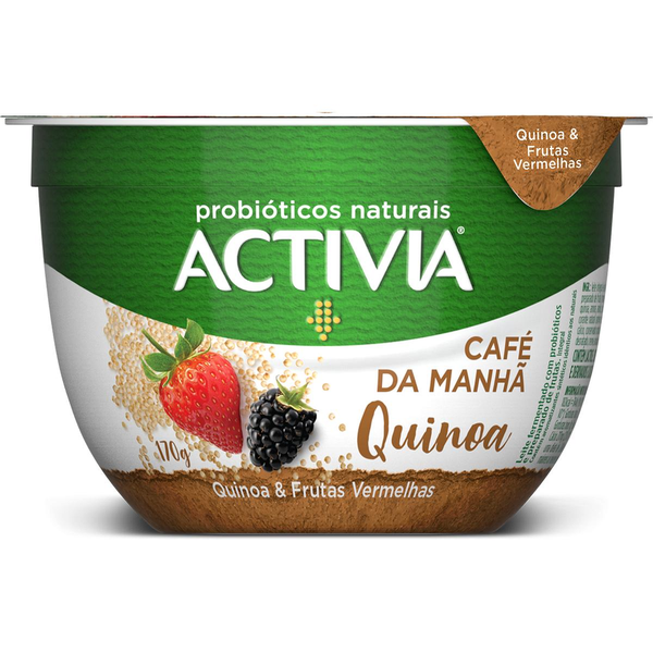 Iogurte Activia Café da Manhã Frutas Vermelhas e Quinoa 170g