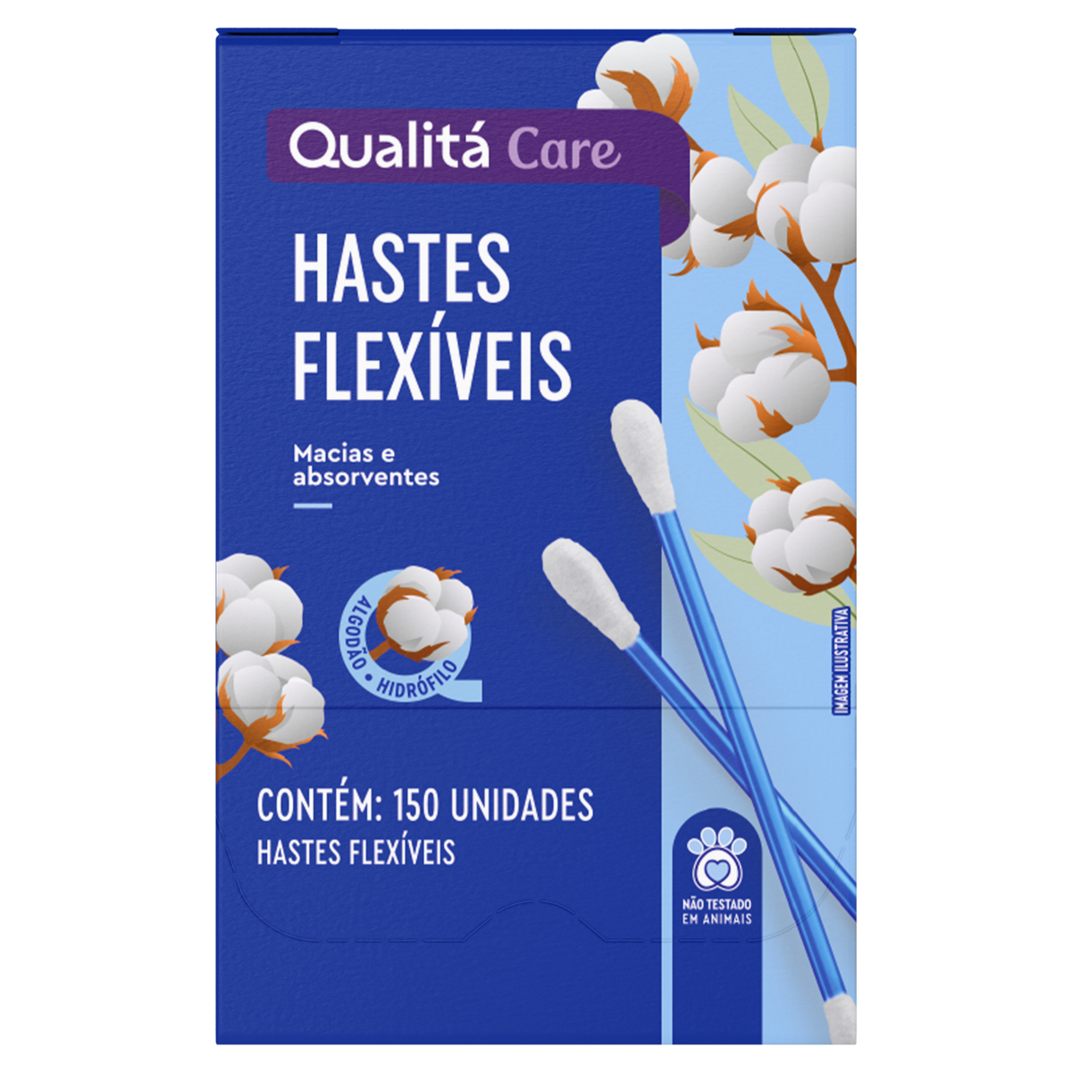 Hastes Flexíveis Qualitá Care Caixa 150 Unidades