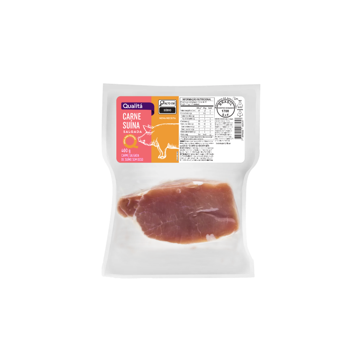 Carne Suína Salgada sem Osso Qualitá 400g