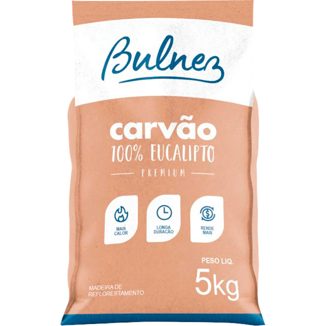 Carvão Vegetal Bulnez Premium 5kg