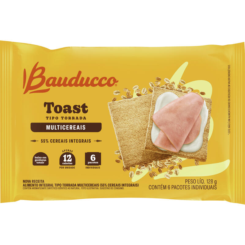 Torrada BAUDUCCO Toast Cereale Multi Cereais 128g