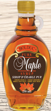 Xarope de Bordo 100% Puro Maple Syrup Canada Bolduc 250ml