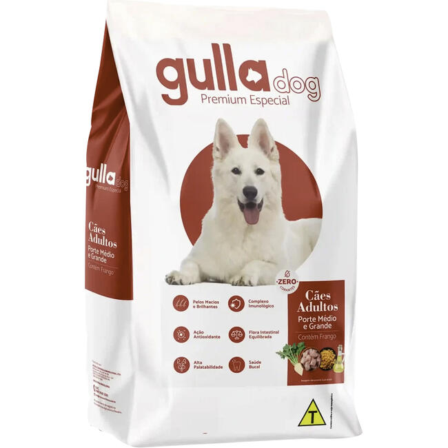 Alimento para Cães Gulla Raça Médio/Grande 15kg