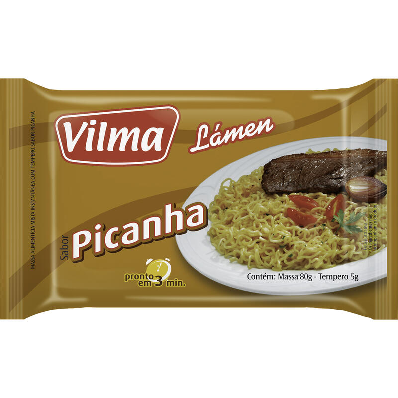 Macarrão Instantâneo Lamen Vilma Picanha 85g