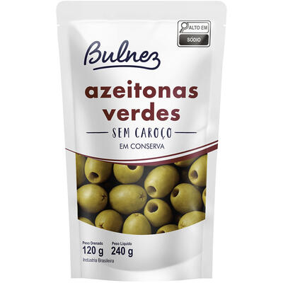 Azeitona Verde Bulnez Sem Caroço 120g