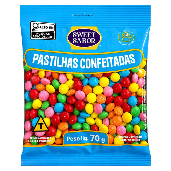 Confeito Sweet 70g - Pastilha - Chocolate